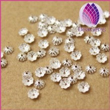 925 sterling silver Flower Bead Caps Bead Jewelry Findings 3mm