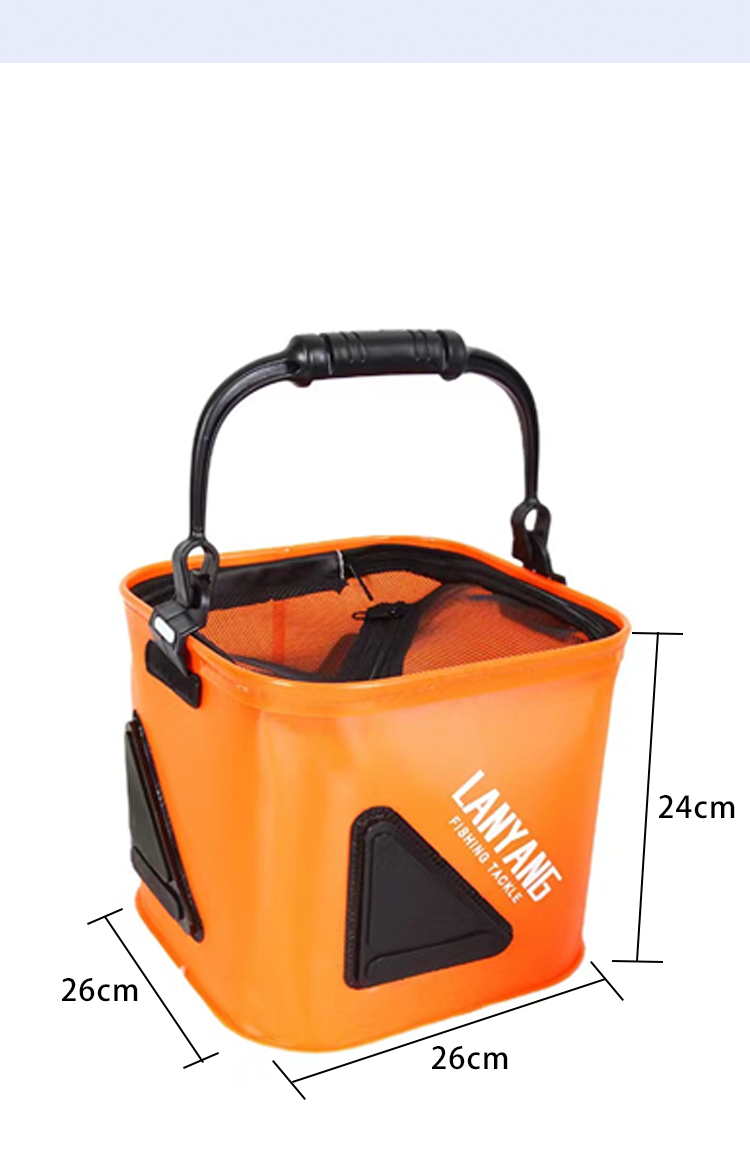 Outdoor fishing supplies EVA live fish bucket Waterproof and wear-resistant Collapsible Fishing bucket