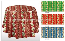 Beautiful golden printed pvc banquet table cloth