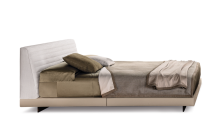 ROGER BED Fabric White