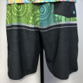 Blue and black patterned boardshorts