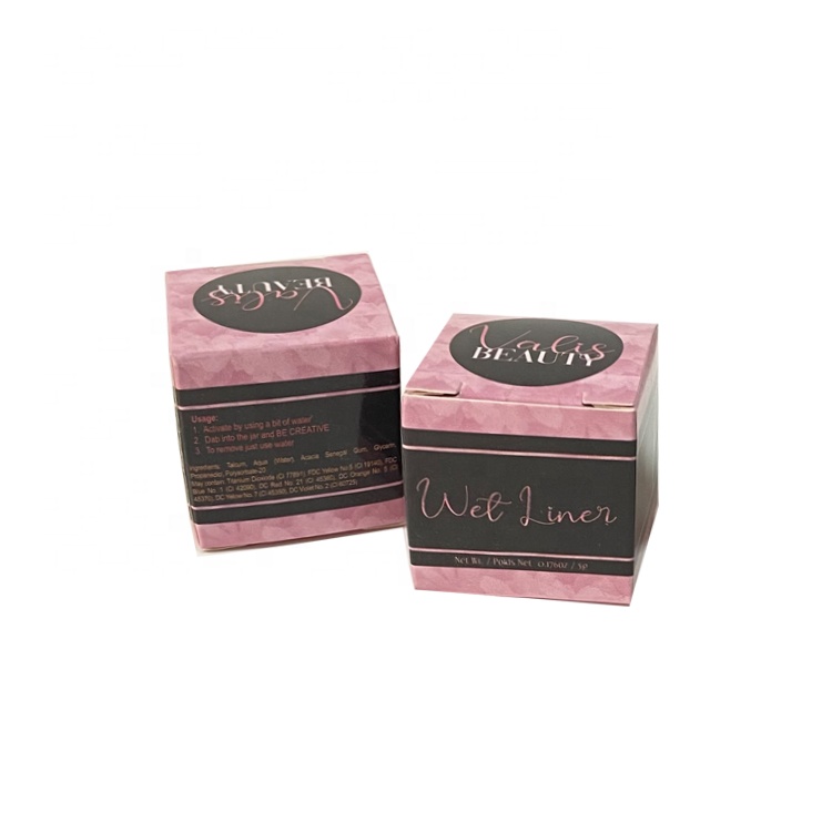 Folding private brand round lip care balm packaging pink lip scrub custom box