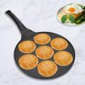 7 holes 26cm Smiley Face Mini Pancake Non-stick Waffle baking Breakfast cookie omelette Egg fry pan