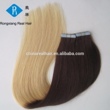 Cheap wholesale double drawn human hair tape in hair extensions ombre