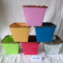 Square Balcony Metal Iron Flower Pot