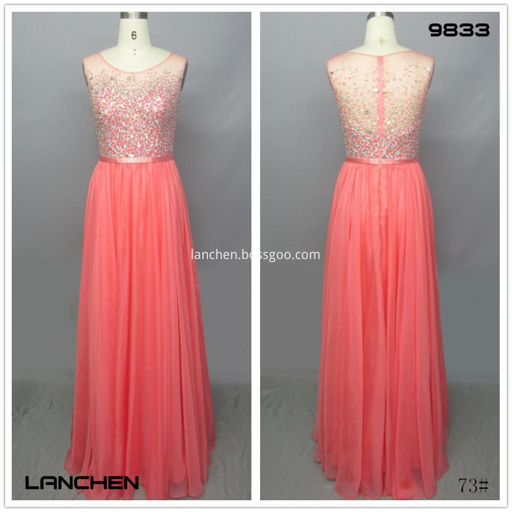 Coral Color Long dress