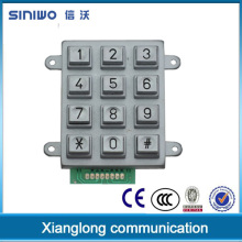 Vandal-proof access control systems colored keys 3x4 high quality industrial numeric keyboard