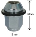 porca de parafuso de roda 19mm 22mm carro sextavada com arruela preta