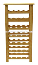 natural 28-Bottle Wine Rack bamboo wood wine display wooden wine holder