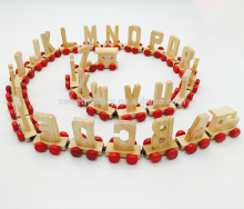 Alphabet train wooden train educational combinations train toy