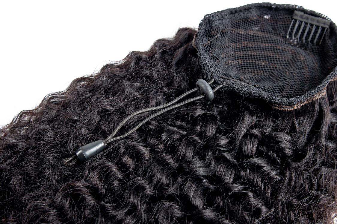 8a grade deep wave 30 inch Wholesale price Human Hair ponytail Cuticle Aligned Hair Free Sample Silky Brazilian Hair ponytail