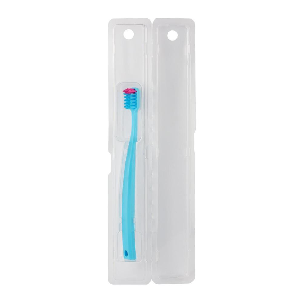 Boîte en plastique double emballage à clapet pour brosse à dents