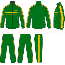 Oem Green / Yellow Fiber Team Training Tracksuits Sportswear Opened/zipped Pants Pocket