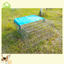 Folding wire rabbit cage