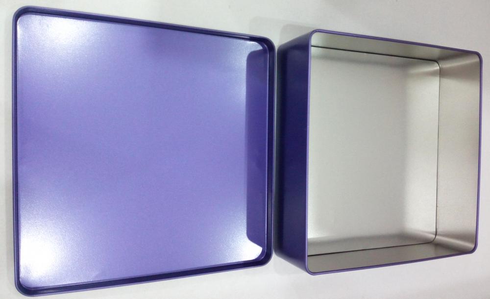 Purple Square Cookie Tin Box