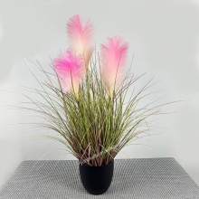 Hot Selling Indoor Greenery: Plastic Dried Pampas Grass Artificial Flowers