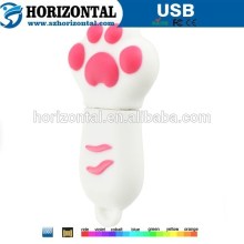 Newest android animal shape usb drive cat foot USB flash drive gadget