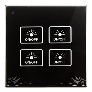 Intelligent Touch Switch With Brushed Metal Panel