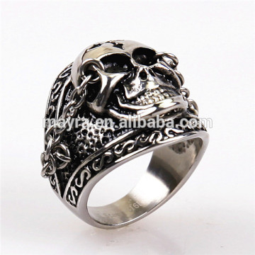 antique viking skull ring design for men