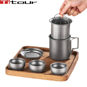 Pure Titanium Travelling Tea Set