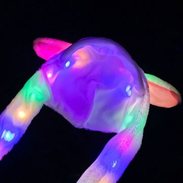 Wholesale Plush Bunny Hat with Moving LED Ears