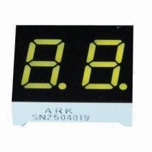 Seven Segment LED Numeric Display in Dual-digit with Yellow/Amber, 0.40-inch Digit Height