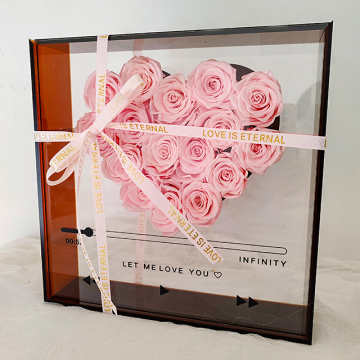 Factory Direct Love CD Box Transparent Acrylic Flower Box - Valentine's Day Eternal Roses
