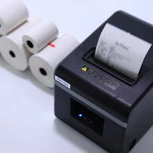 165' Feet 2 1/4\" White Thermal Cash Register Receipt Paper: Premium Quality, Great for Terminal Use with Offset Printing and Uncoated Finish