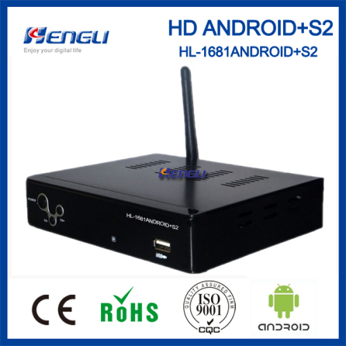 best selling hd satellite receiver dvb-s2 android set top box wifi