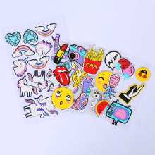Custom Logo 3D Puffy Stickers with Embossed PU Leather for Kids