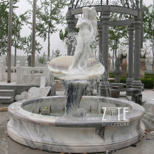 Hot Sale Outdoor Garden Lady with Shell antique marble fountain