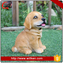Polyresin garden ornaments puppy golden retriever simulation animal