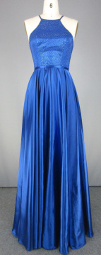 Long Royal Blue Ball Gown Evening Dresses