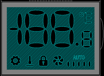 HTN Response Fast Body Thin Translucent LCD Display