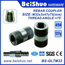M32-L75mm Building Construction Rebar Coupler with Straight Screw Sleeve