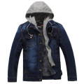 High Quality Men's Denim Jacket with Hood Custom