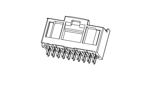 AWS2009-2XNP-X 2.00mm Pitch rechte dip Dual Row Wafer