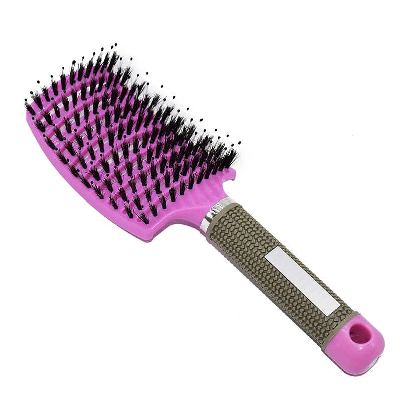 2021 Wholesale Salon Hairdressing Wooden Paddle Hair Brush Hair Extension Comb Plastic Hair Massage Brush