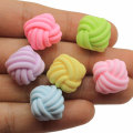 Kawaii cukierki kolor 16mm symulacja wełniana kulka żywica Flatback Mini Craft DIY dekoracja etui na telefon