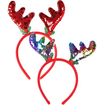 Red Green Deer Horn Headband - Cheap Christmas Hair Accessories for Parties