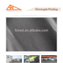 Super soft 100% polyester black long pile fabric flocking