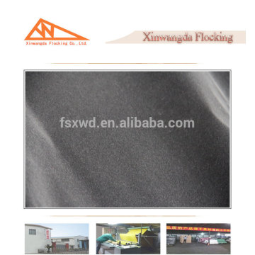 Super soft 100% polyester black long pile fabric flocking