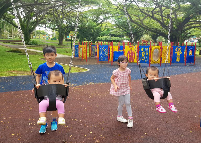 outdoor playground swing