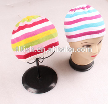 100% cottom custom striped beanie hat