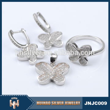 China manufacturer famous brand ladies jewelry 925 wholesale silver jewelry set