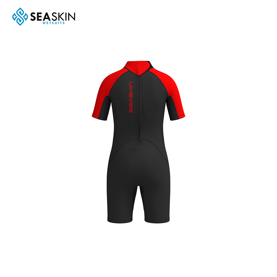 Seaskin Back Zipper Neopren Freediving Shorty Netesuit