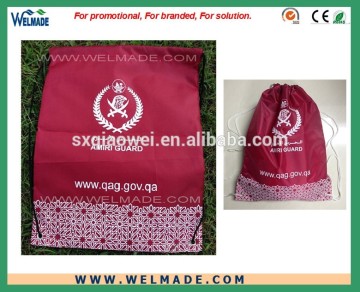 2016 Qatar national day Draw string bag, Qatar flag shopping bag, Amiri guard string bag