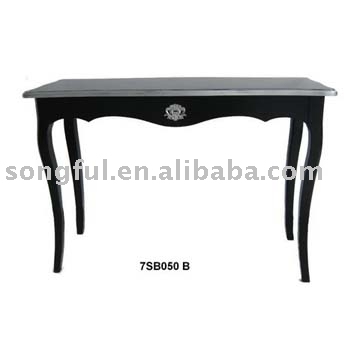 Antique black console table