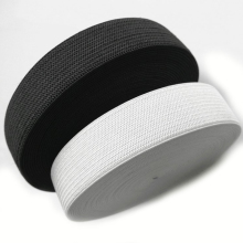 1/2 Inch Black and White Woven Elastic Tapes Strap