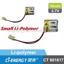 small size lithium polymer battery 3.7v 100mah for card payment terminal battery
